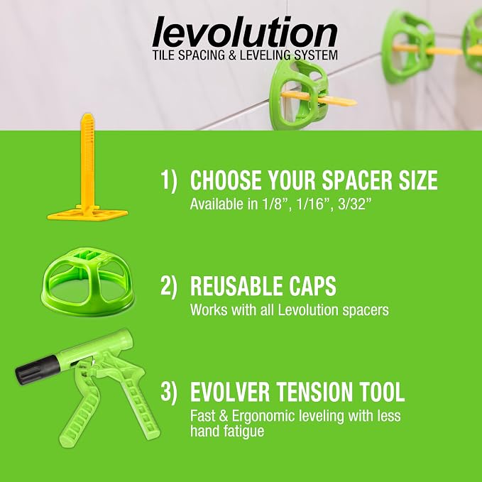 Miracle Sealants Levolution Universal Leveling Spacers, 1/16" | Tile leveling & - Image 8
