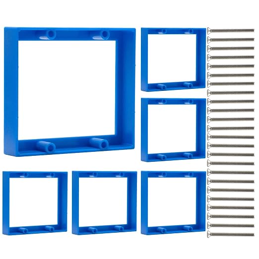 3/4” Blue Double Gang Outlet Extender, Fixes Recessed or Protruding Electrical by AIRTAK