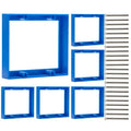 3/4” Blue Double Gang Outlet Extender, Fixes Recessed or Protruding Electrical by AIRTAK