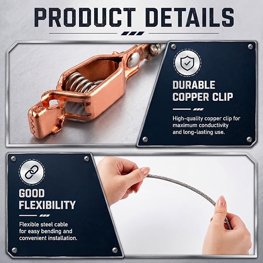 2-Pack 3ft Flexible Bonding Wire - Image 3