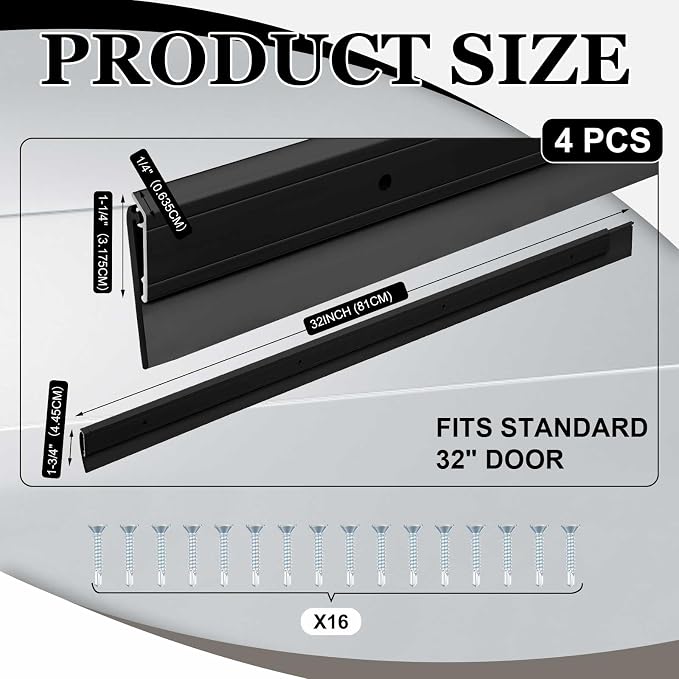 FoldTier 4 Pcs All-Season Door Sweeps - Image 2