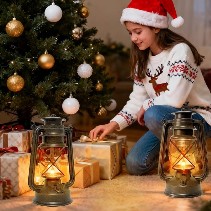 Vintage Lantern LED Outdoor Battery Powered Lanterns - Image 5