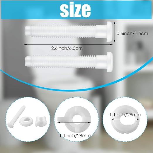 Jetec 32 Pieces Toilet Seat Screws Replacement Kit - Image 2