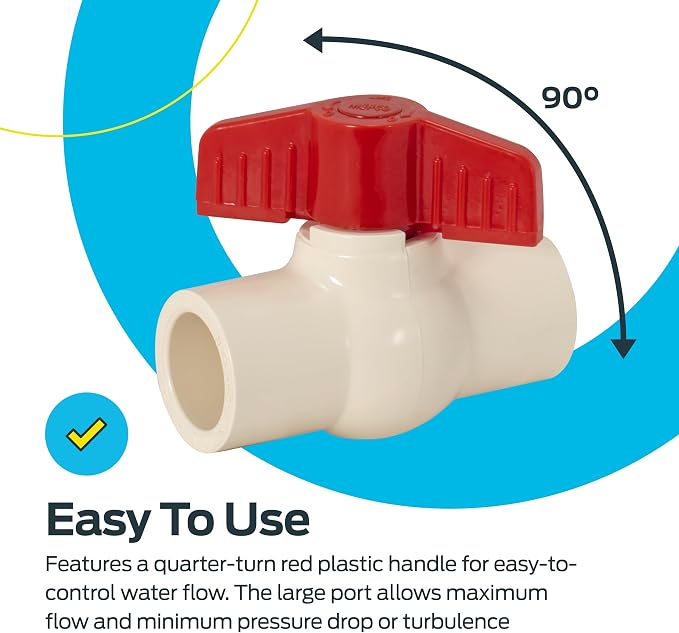 Eastman 3/4 Inch PVC Slip Ball Valve - Image 5