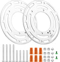 2 Pack Universal Light Fixture Mounting Bracket, 4 Inches Diameter Steel Round by Armiika