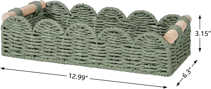 CubesLand Toilet Paper Storage Basket Organizer, Small Wicker Decor Basket | - Image 3