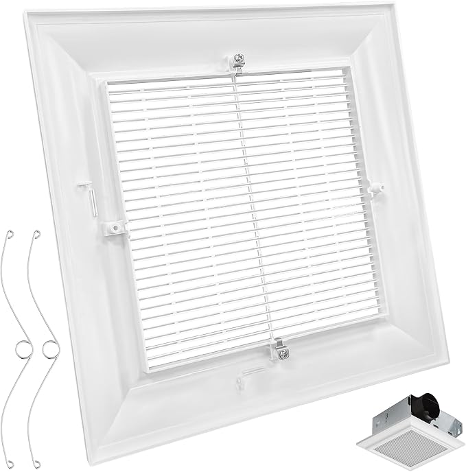13" x 13" Bathroom Exhaust Vent Fan Grille Cover Replacement by Earthtec