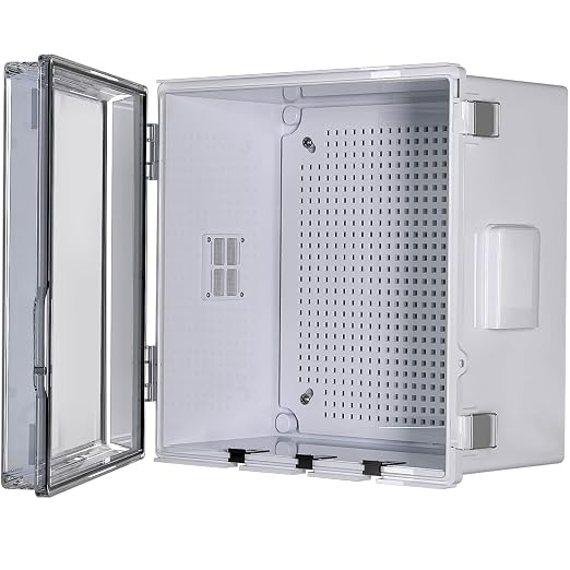 ABS Electrical Junction Box, Ventilated Design, Cable Grommets, IP65 Waterproof by ANIMACYN