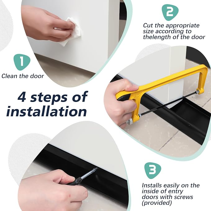 1 Pcs Morningro 36 Inch U Shape Aluminum Door Sweep - Image 6
