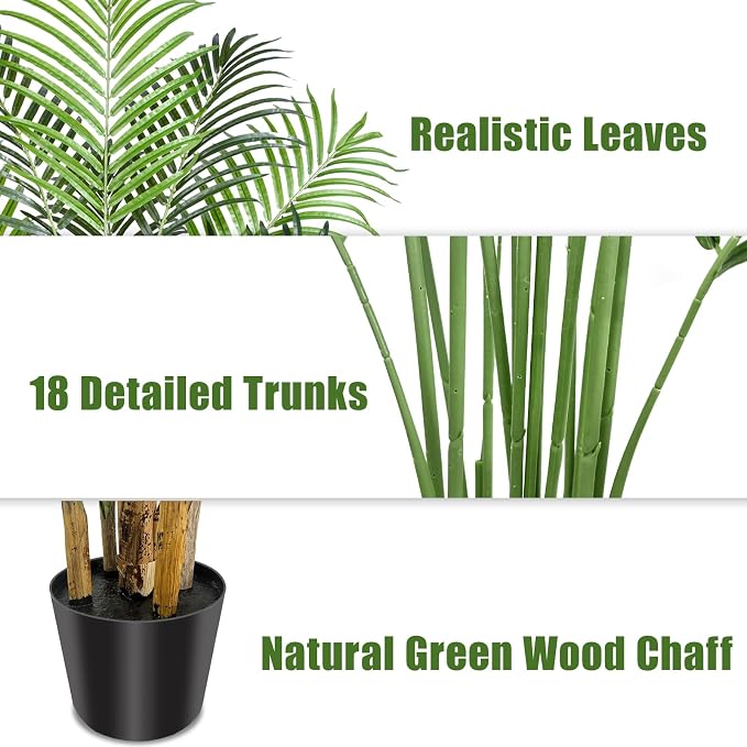 Artificial Palm Tree 7ft Tall Fake Palm Tree Indoor Decor - Image 3