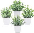 Der Rose 4 Pack 7" Mini Fake Plants, Artificial Plants by DerRose