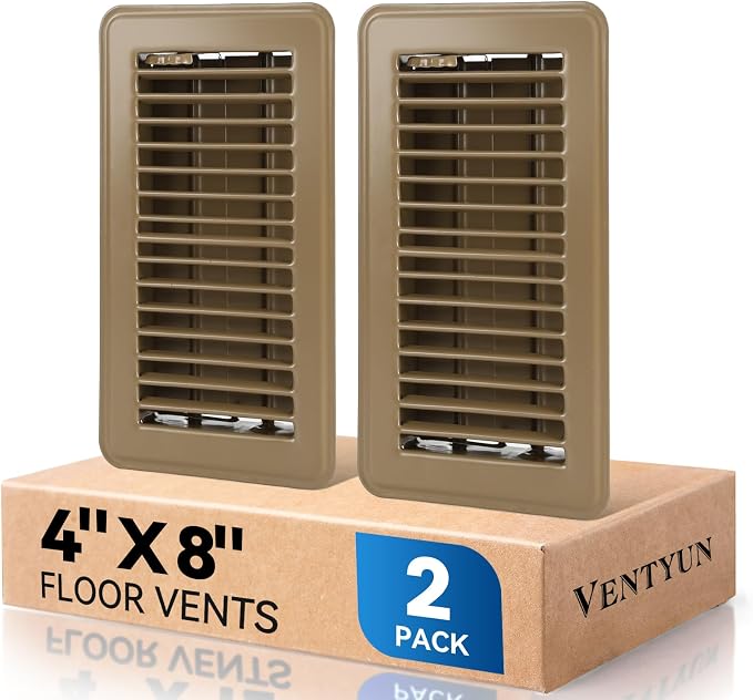 4" x 8" Floor Register Vent Covers 2-Pack by VENTYUN
