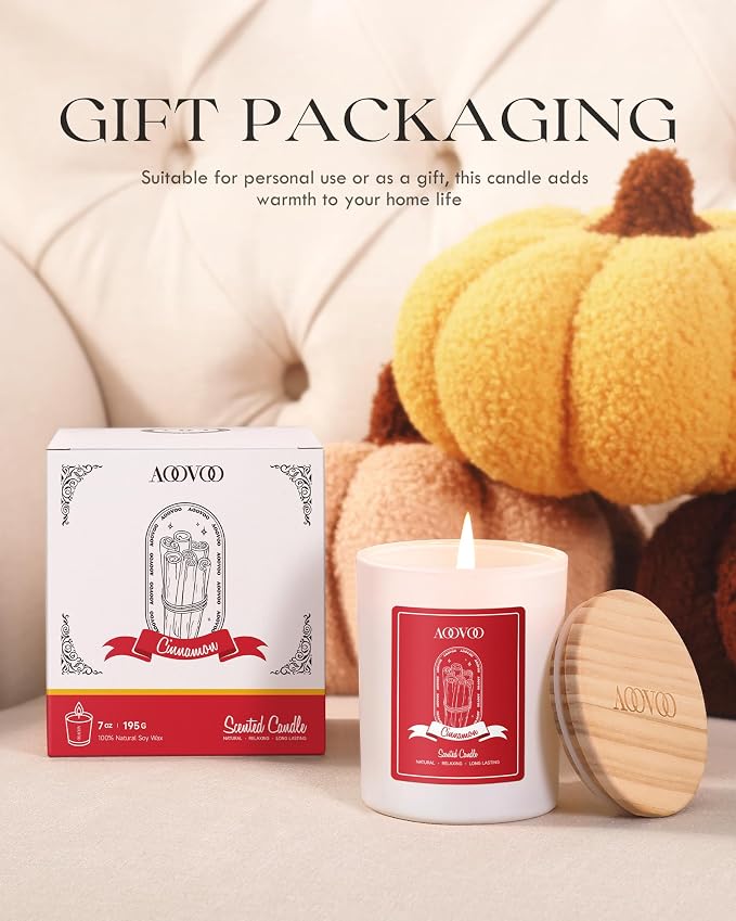 AOOVOO Cinnamon Scented Candles - Image 7