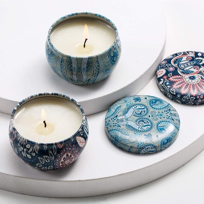 Howemon Scented Candles Gift Set, Natural Soy Wax Portable Travel Tin - Image 6