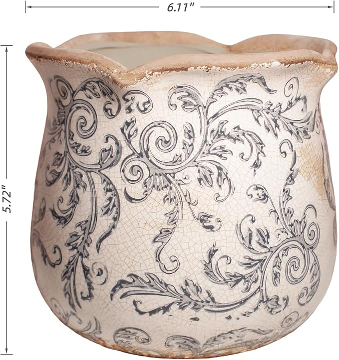 Xiaan Jiaju Ceramic Pots for Plants, Vintage Plant Pot - Image 3