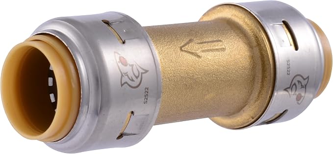 SharkBite Max 1/2 Inch Check Valve, Push to Connect Brass Plumbing Fitting by SharkBite