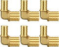 6 Pack 3/4" × 1/2" Brass PEX Elbow Fittings | by PXZBLG