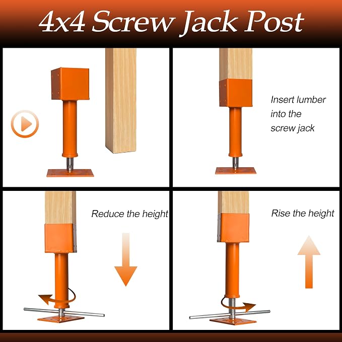 4x4 Screw Jacks, 14.5" - Image 3