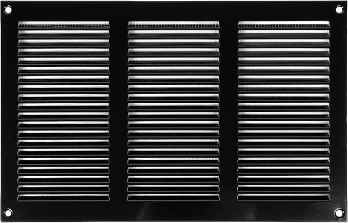 12 x 8 Inch Black Galvanized Steel Return Air Register Vent Cover, AC Vent Cover - Image 8