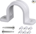 30 Set PVC Pipe Strap Clamps, SCH 3/4 in | Two Hole Plastic Pipe Clips by SoimuksQualityproducts