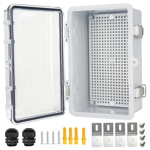 Electrical Junction Box, IP67 Waterproof Outdoor Box ABS Plastic Enclosure by Qukipet