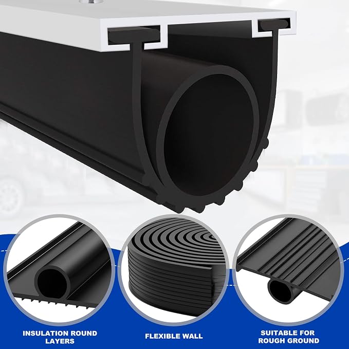 DGSL Garage Door Bottom Seal, 5/16 T-End Rubber Weather Stripping, 20 FT | U+O - Image 2