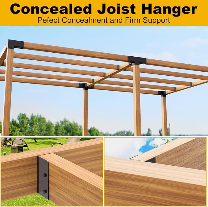 Concealed Joist Hanger 16 Pack 2"x4" Outdoor Concealed-Flange Joist Bracket | - Image 4