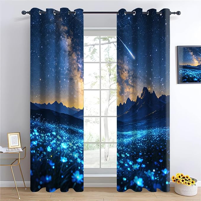Japanese-Style Illustrations Blackout Curtains - Image 4