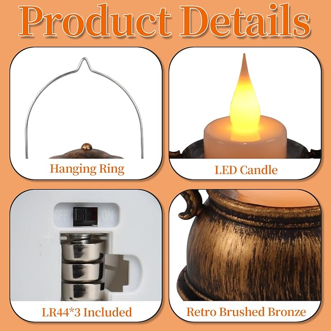 12Pcs Mini Lantern Decorative - Image 5