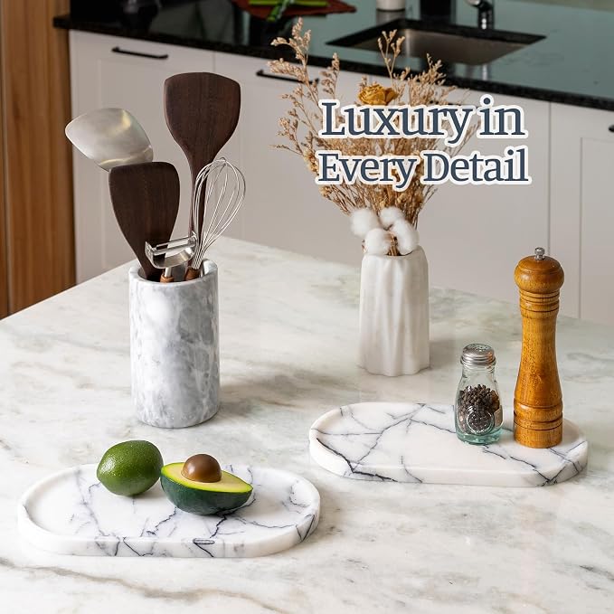 Natural Marble Tray, Catchall for Perfume, Jewelry Dish Milas Lilac - Image 5
