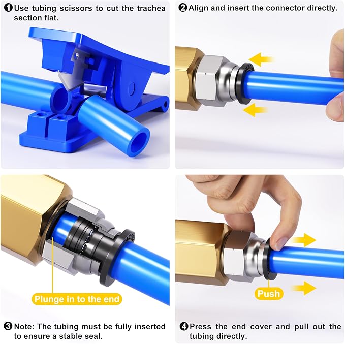 TAILONZ PNEUMATIC Male Straight 1/4 Inch Tube OD x 1/4 Inch NPT Thread Push to - Image 6