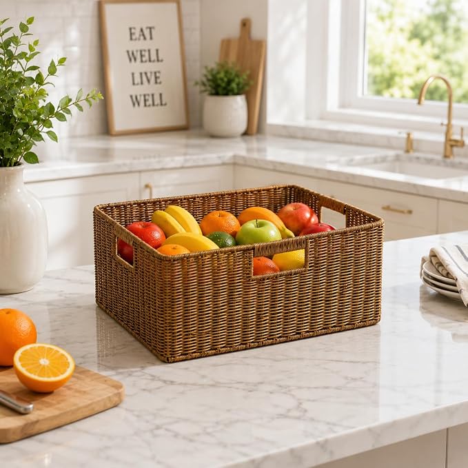 Jumbo Wicker Basket, Rectangular Wicker Basket - Image 4