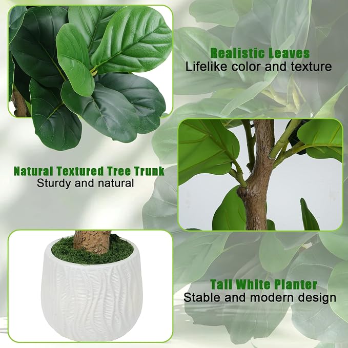 GTIDEA 6FT Artificial Fiddle Leaf Fig Tree - Image 3