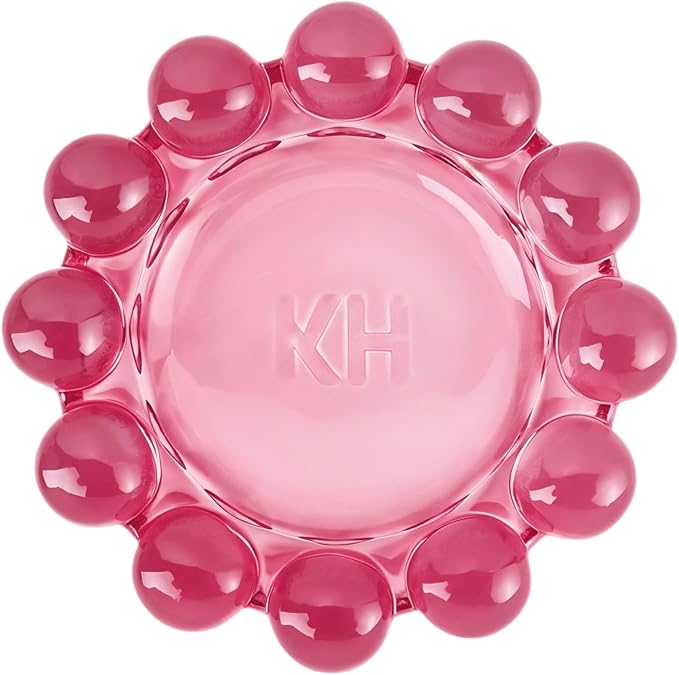 Chic Red Bubble Glass Candle Dish – Modern Clear Glass Candle Holder - Image 6