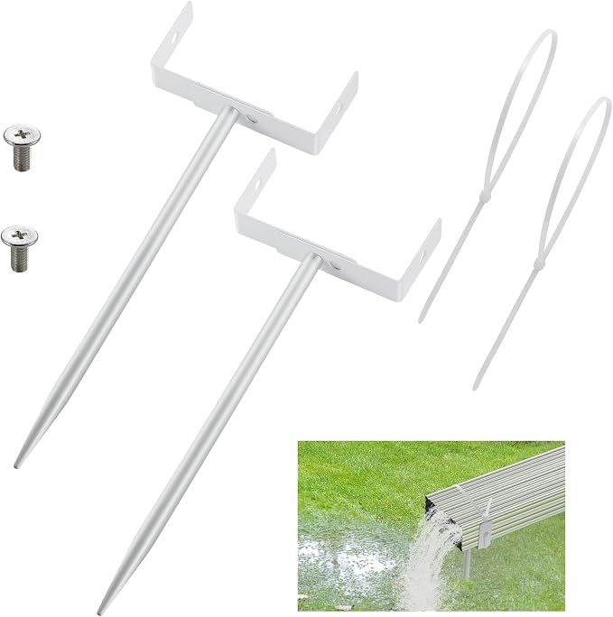 White Rainwater Downspout Bracket by WYSIYWYKA