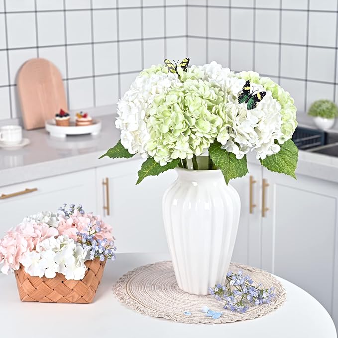 21" Real Touch Hydrangea Artificial Flowers - Image 7