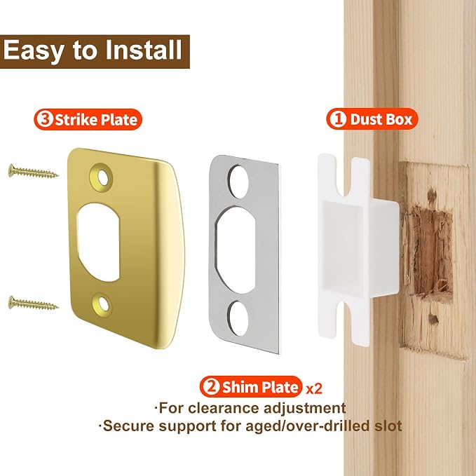 Door Reinforcement Strike Plate, - Image 3