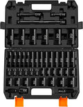 BOEN 1/2" Drive Impact Socket Set, 45 Piece Deep & Shallow Metric Socket Set by BOEN