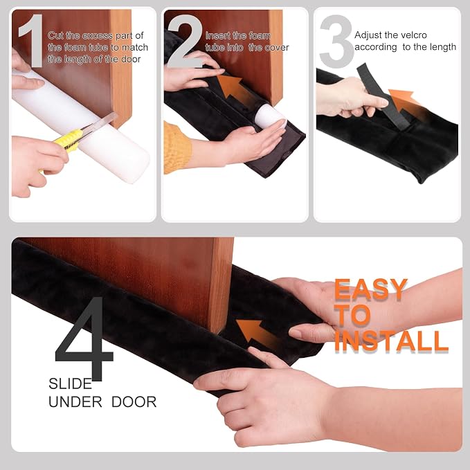 Under Door Draft Stopper 30-38" Adjustable Wind Stopper - Image 6