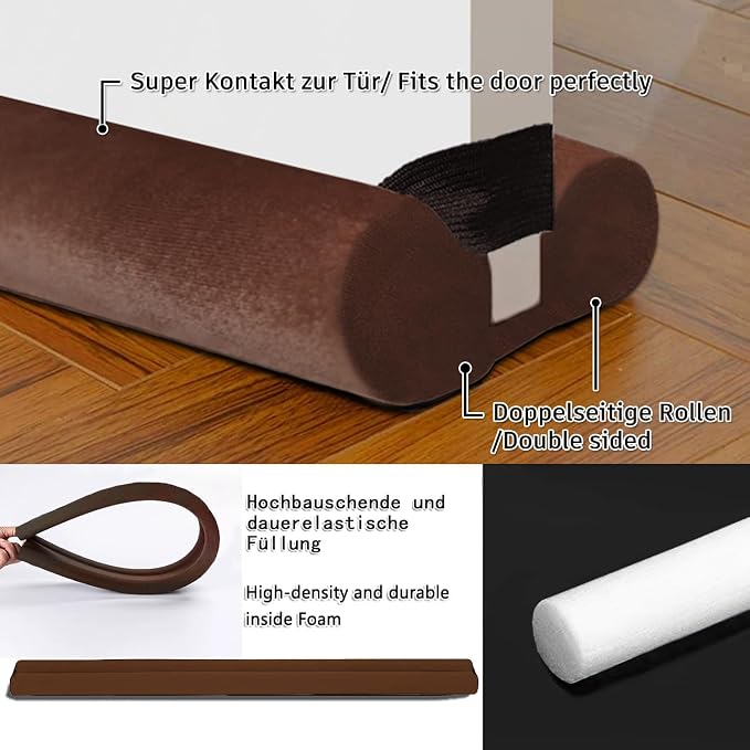 BKSAI Door Draft Stopper for Doors 31-39" No Adhesive Draft Stopper for Bottom - Image 10