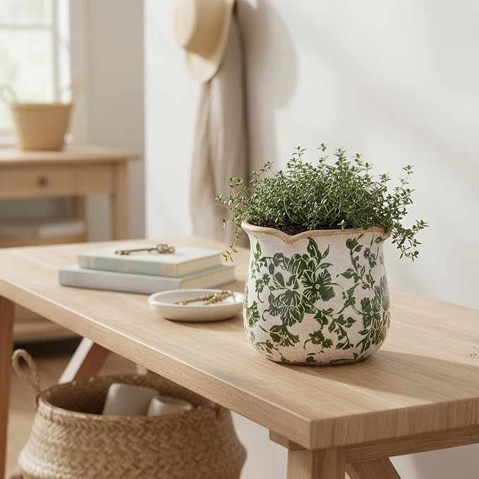 Xiaan Jiaju Tuscan Ceramic Plant Pots, Vintage Planter & Vase - Image 9