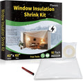 Window Insulation Kit for Winter, Plastic Shrink Film Indoor Thermal Seal to by Flueen