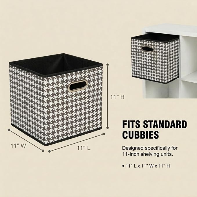 Household Essentials Foldable Fabric Storage Cubes 6-Pack – 11x11x11 Stackable - Image 7