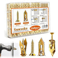 160PCS Self Drilling Drywall Anchors and Screws Kit, 0.47x1.18Inch Sheetrock by Brandquality-Trustworthy