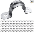 2-Inch EMT Two-Hole Conduit Strap — Reinforced Rib, Heavy-Duty Zinc-Plated by AirmontProducts