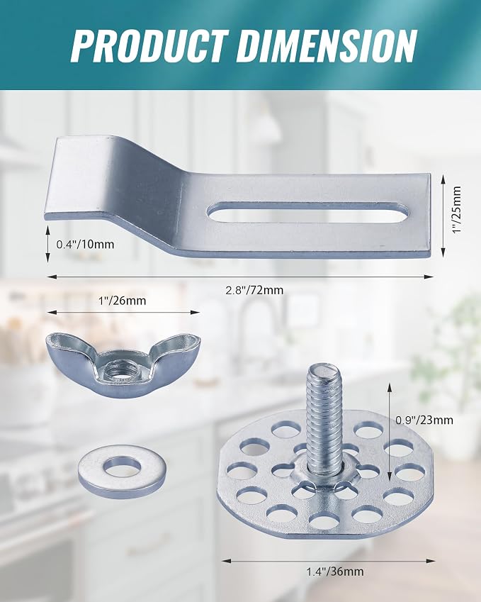 Undermount Sink Clips 25 Pack, Sink Supporting Brackets Mounting Clamp - Image 5