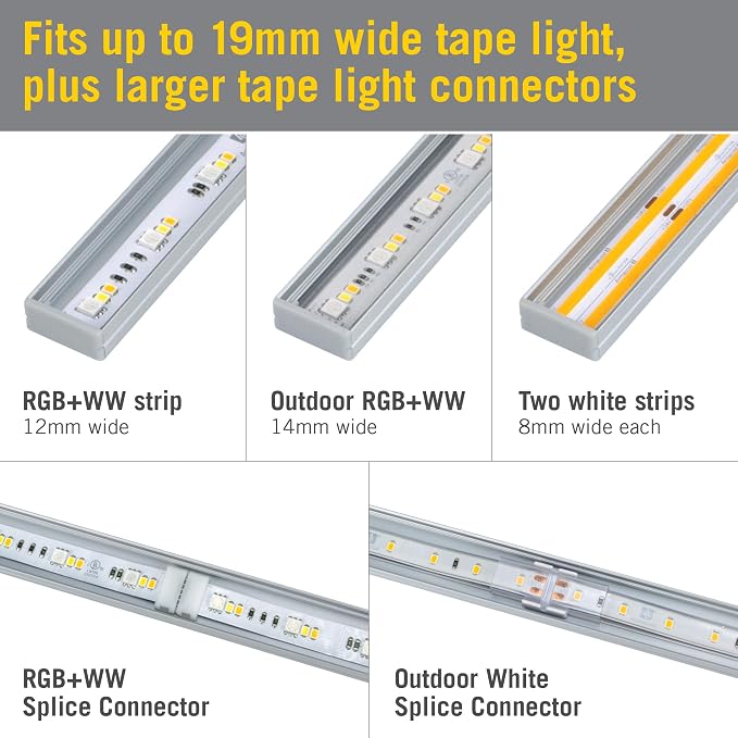 Armacost Lighting Wide Surface Mount LED Tape Light Mounting Channel 5-Pack - Image 2
