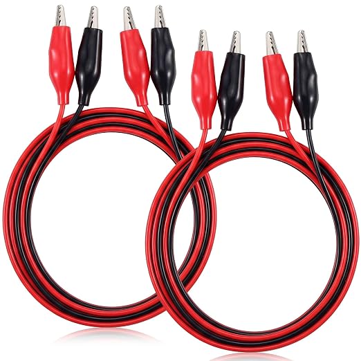 EBOOT 4 Pcs Alligator Clips Electrical, 40 Inches Test Leads by eBoot