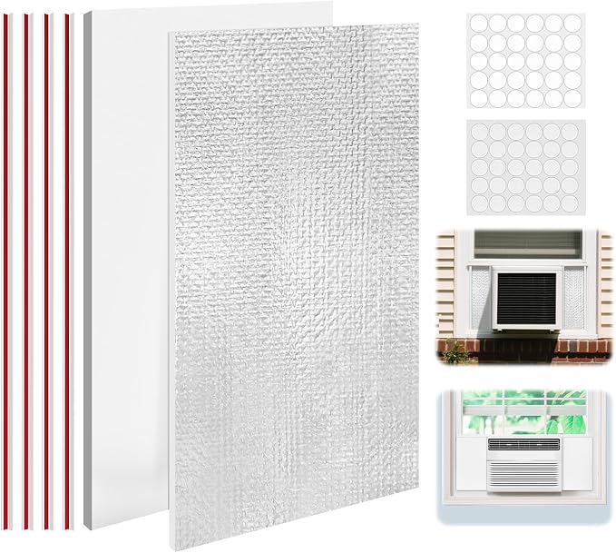 Window Air Conditioner Insulated Foam Panels, Air Conditioner Window Seal Kit by YYGCL