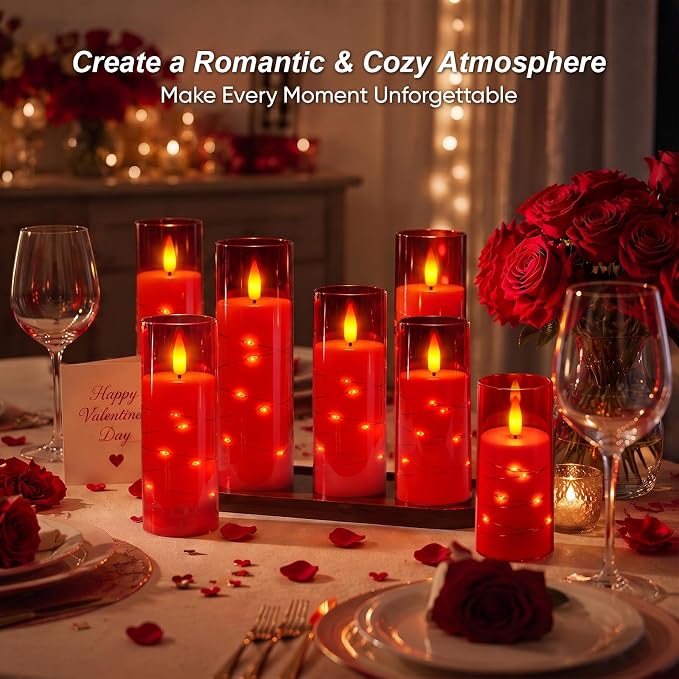 Raycare 7 Pack Flameless Battery Operated Pillar Candles - Image 5